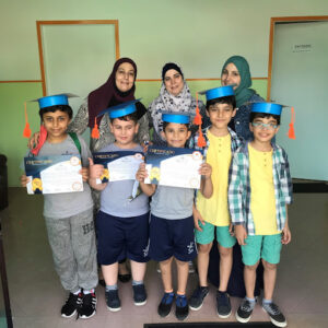 professoras Mona Safaa e Bidour e alunos Hassan Ahmad Hindaus Ahmad e Youssof (1)